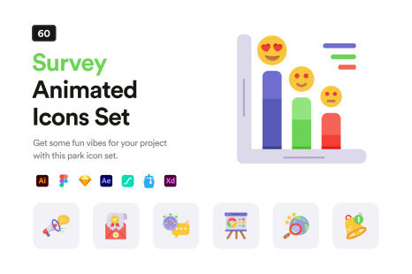 Animated Survey Icon Set