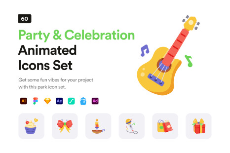 Animated Party and Celebration Icons