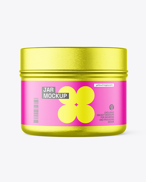 100ml Metallic Jar Mockup