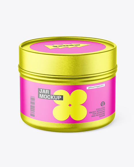 100ml Metallic Jar Mockup