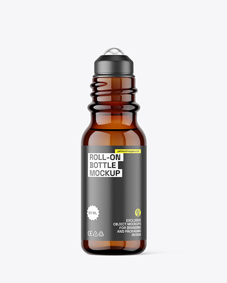 Amber Roll-on Bottle Mockup