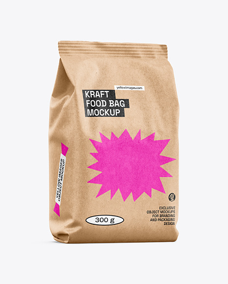 Kraft Food Bag Mockup