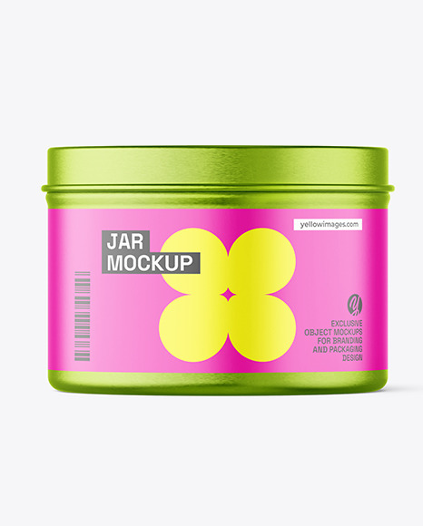250ml Metallic Jar Mockup
