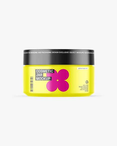 Glossy Cosmetic Jar Mockup