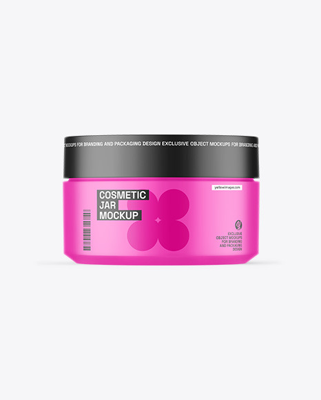Matte Cosmetic Jar Mockup