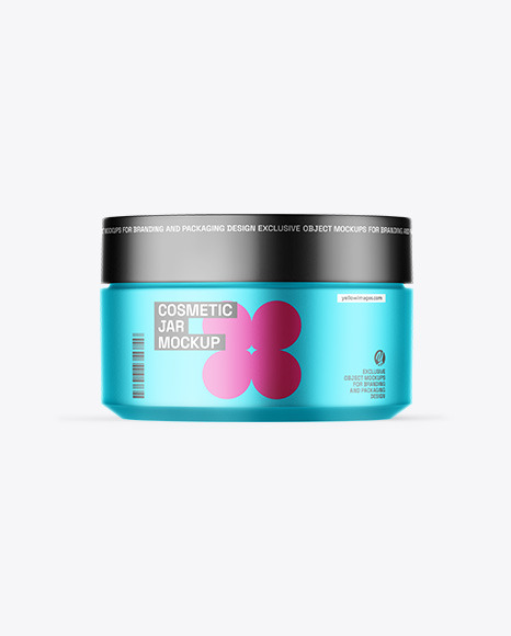 Matte Metallic Cosmetic Jar Mockup
