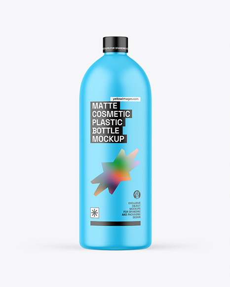Matte Cosmetic Plastic Bottle Mockup