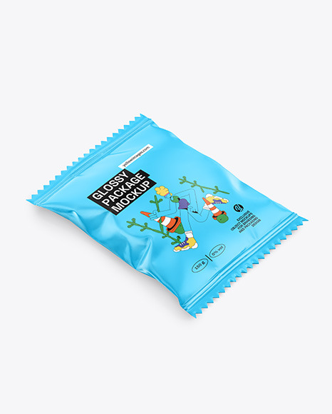 Glossy Snack Package Mockup