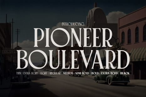 Pioneer Boulevard Typeface