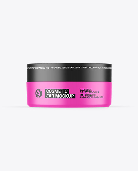 Matte Cosmetic Jar Mockup