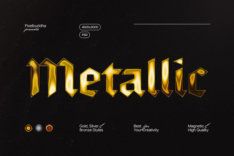 Gold, Bronze &amp; Silver Chrome Effect