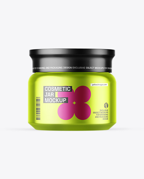 Metallic Cosmetic Jar Mockup