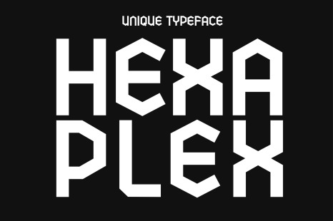 Hexaplex - Geometric Typeface