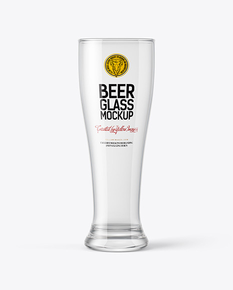 Empty Beer Glass Mockup