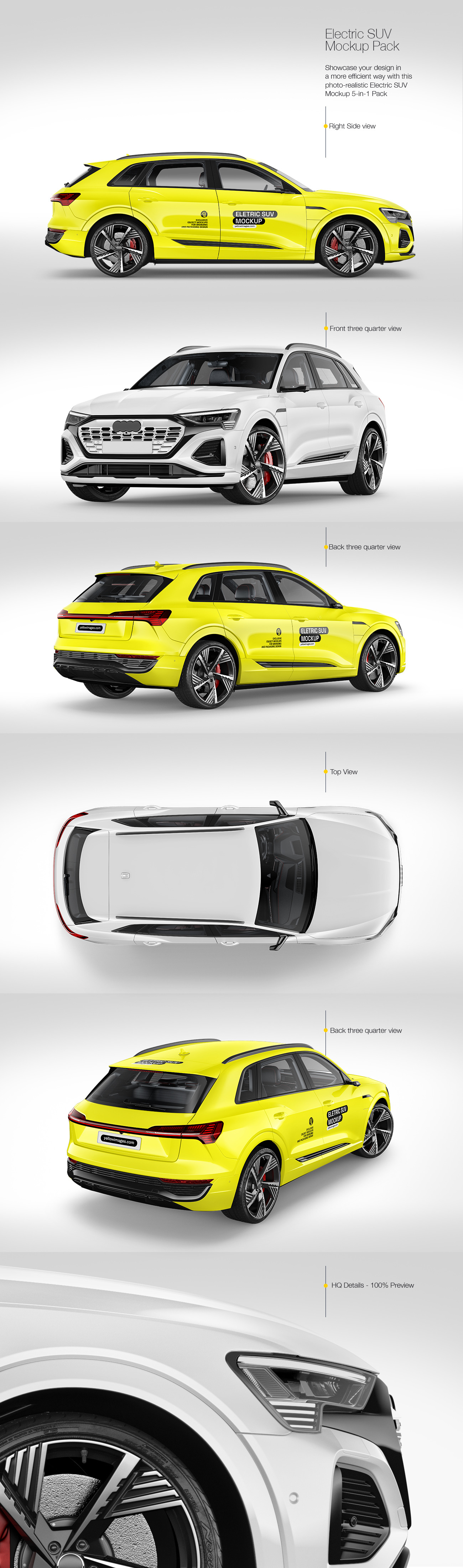 Electric Crossover SUV Mockup Pack Electric Crossover SUV Mockup Pack