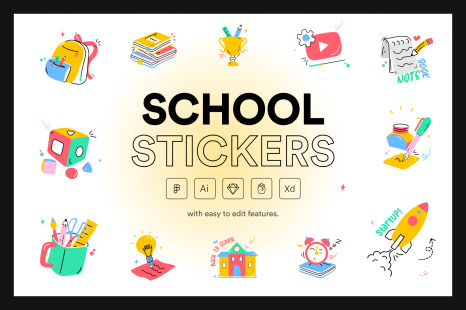 120 School Stickers
