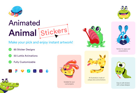 Animated Animal Stickers