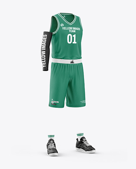 Basketball Kit Mockup - Half Side View