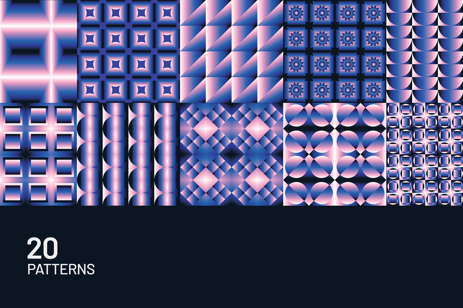 Gradient Geometric Mosaics