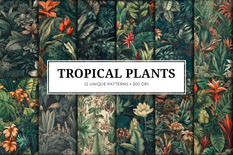 Tropical Plants Patterns - Set 02