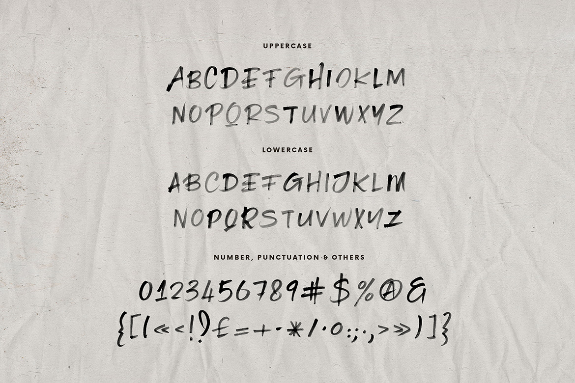 King Star Brush SVG Font on Yellow Images Creative Store