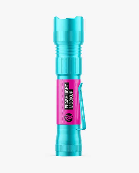 Matte Metallic  Flashlight Mockup