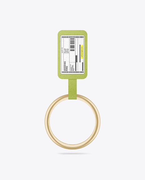 Wedding Ring with Kraft Label Mockup
