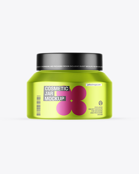 Metallic Cosmetic Jar Mockup