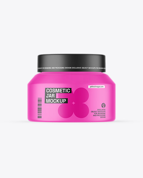 Matte Cosmetic Jar Mockup