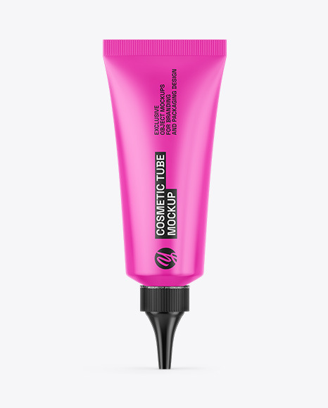 Glossy Cosmetic Tube Mockup