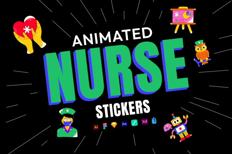 Animated Nurse Stickers