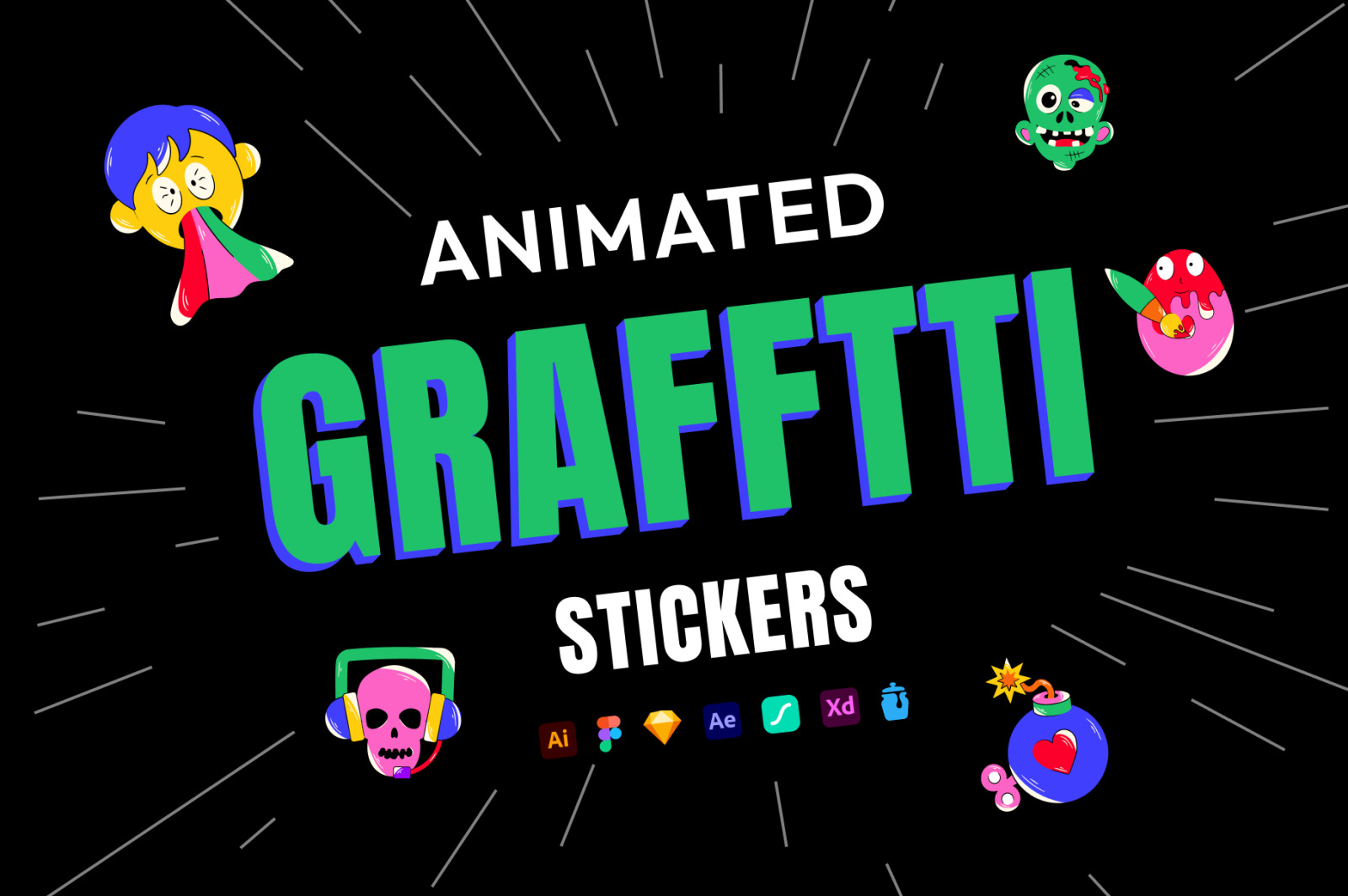 Animated Graffiti Stickers