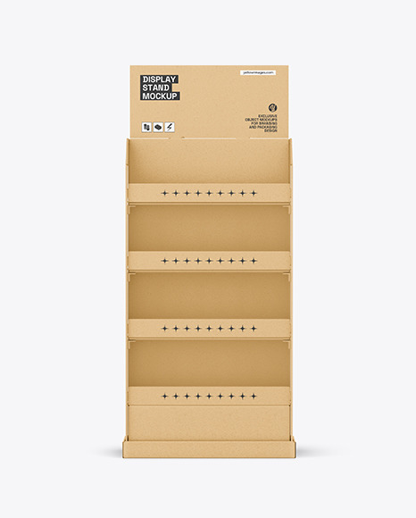 Kraft Paper Display Stand Mockup
