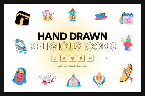 Hand Drawn Religious Icons
