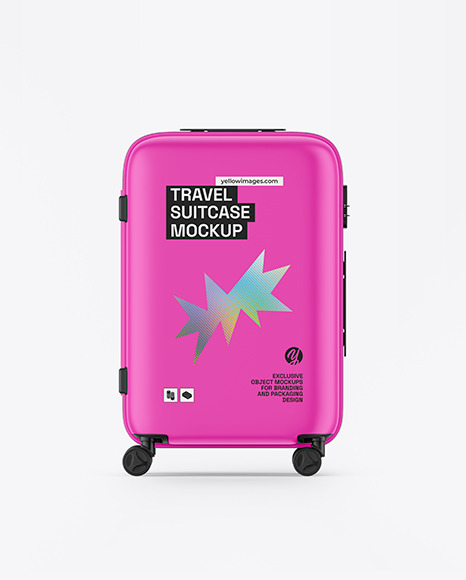 Matte Travel Suitcase Mockup