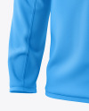 Men's Quarter Zip Windbreaker Jacket Mockup - Half Side View