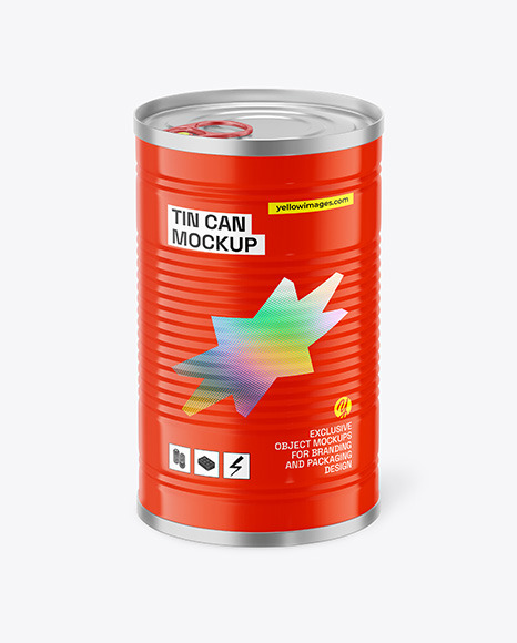 Tin Can w/ Glossy Finish Mockup