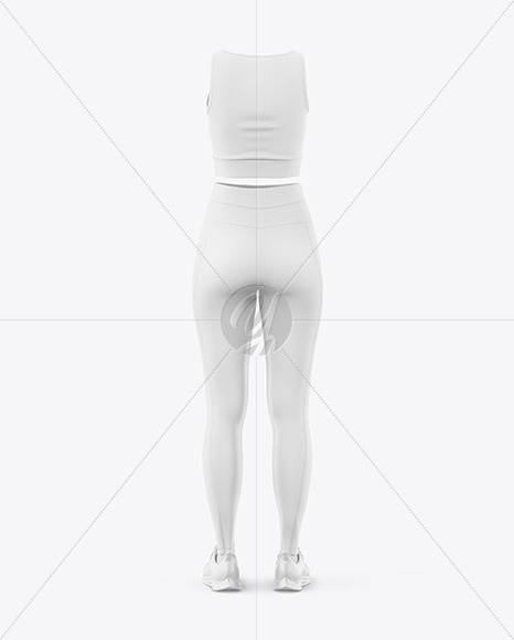 Women's Fitness Kit Mockup - Back View