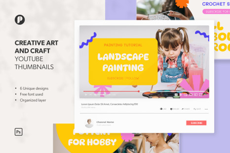 Colorful &amp; Fun Creative Art &amp; Craft Youtube Thumbnail