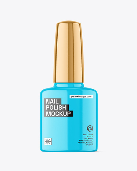 Glossy Nail Polish Bottle Mockup