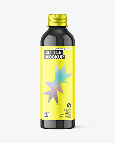 Glossy Bottle Mockup