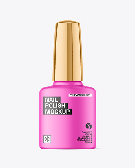 Matte Nail Polish Bottle Mockup