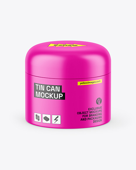 Matte Tin Can Mockup