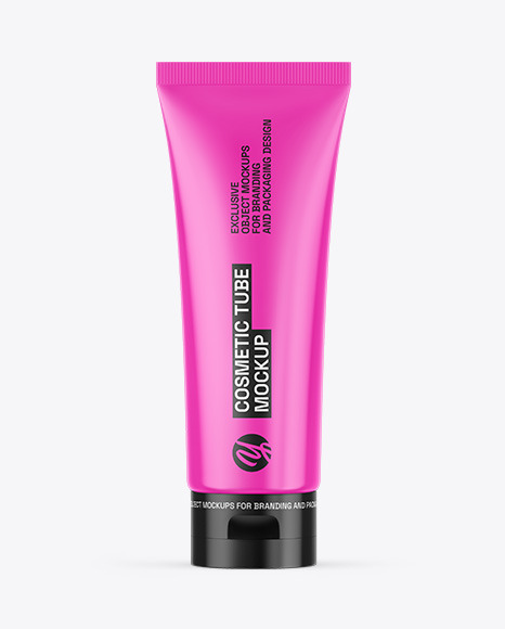 Glossy Cosmetic Tube Mockup