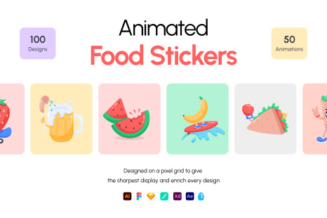 Animated Food Stickers