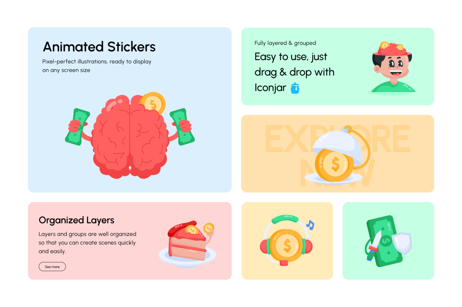 Animated Money Stickers