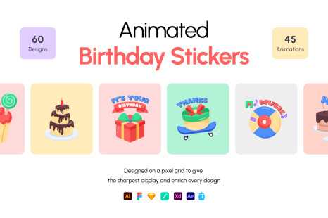 Animated Birthday Stickers