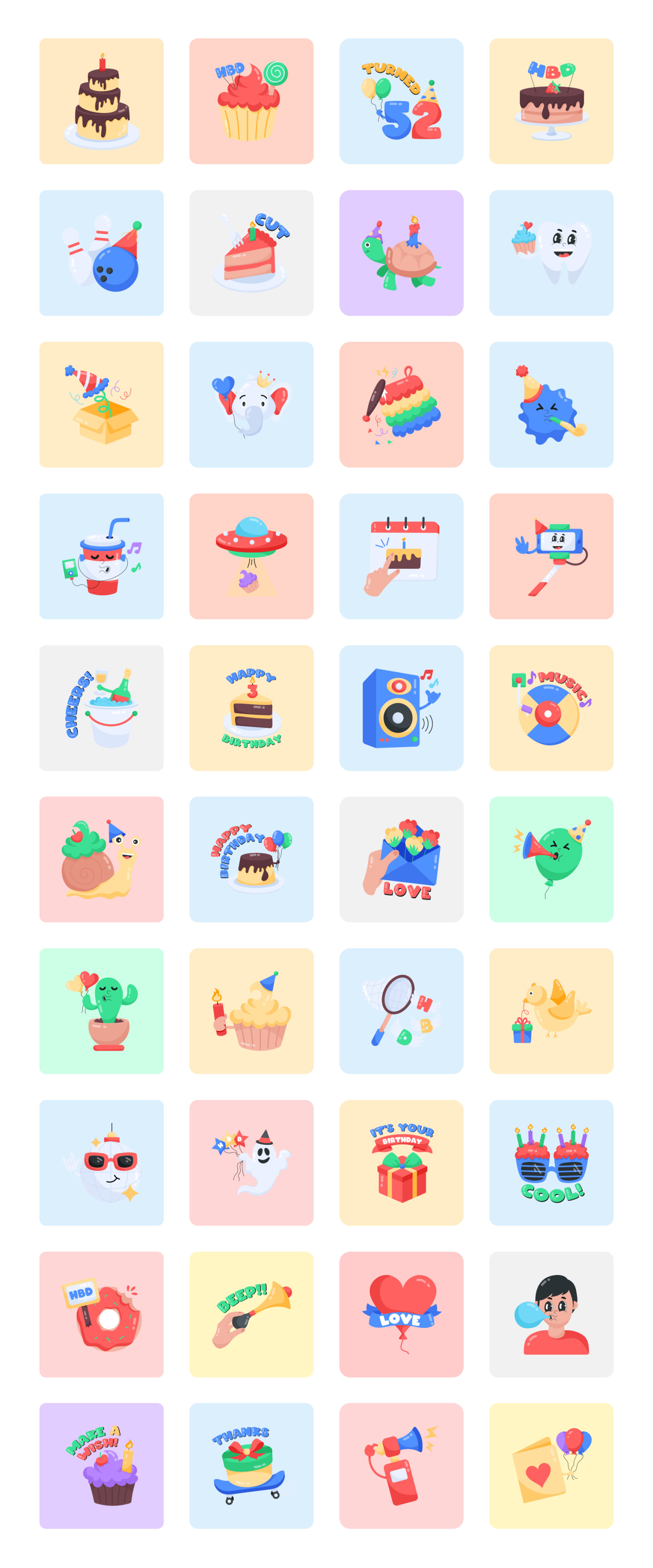 Animated Birthday Stickers