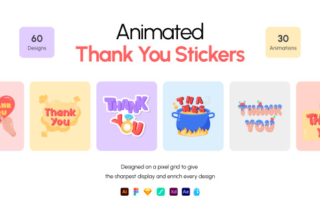 Animated Thank You Stickers