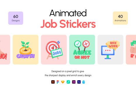 Animated Job Seeker Stickers